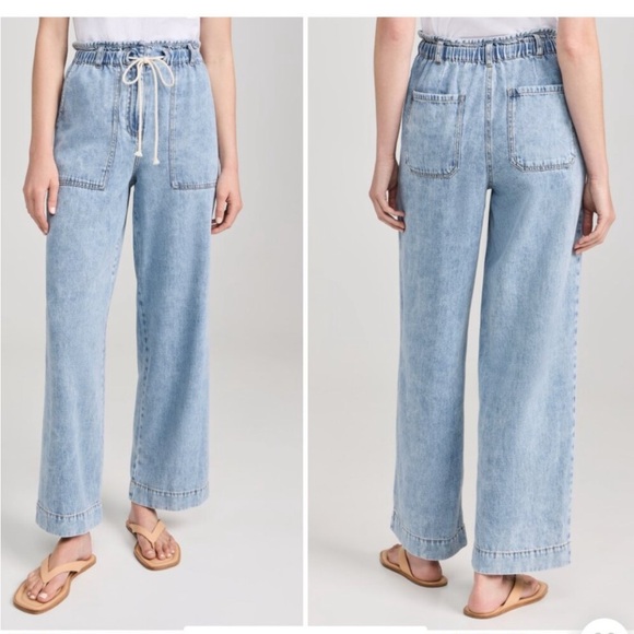 Rails Ryan Faded Denim Drawstring Pants Large - Picture 1 of 3